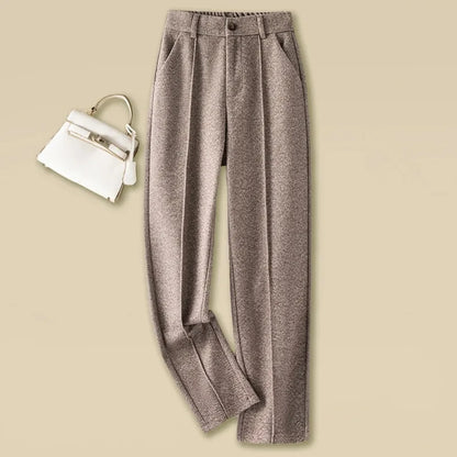 Alina Herringbone Wool Pants