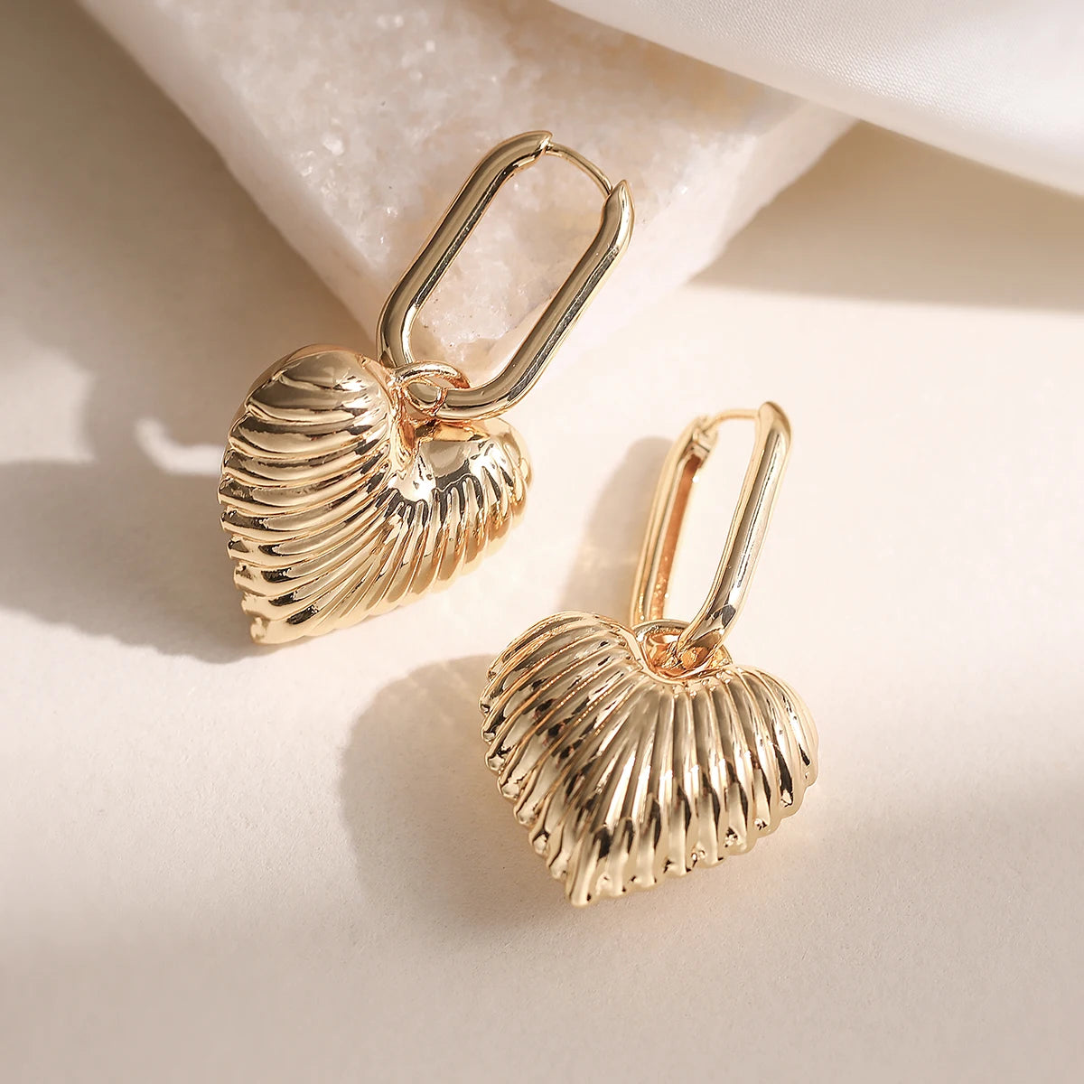 Marenne Heart Drop Earrings