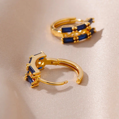 Aveline Blue Zircon Studs