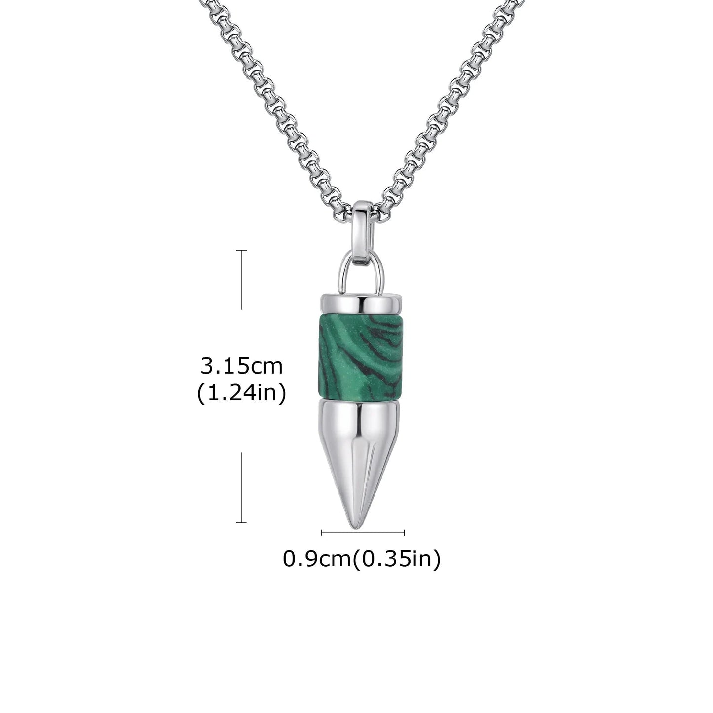 Titan Stone Bullet Necklace