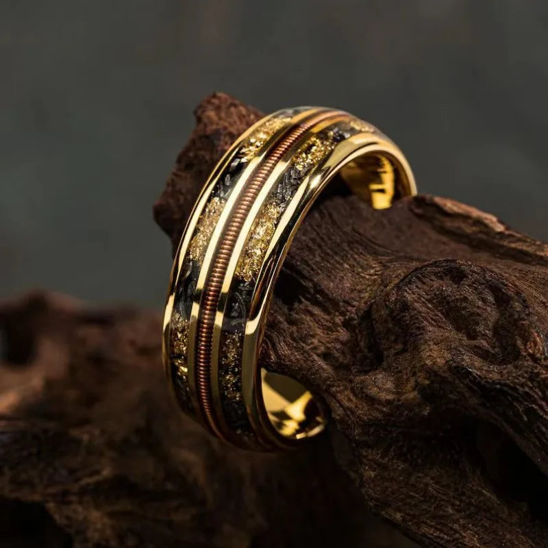 Guitar String Gold Ring
