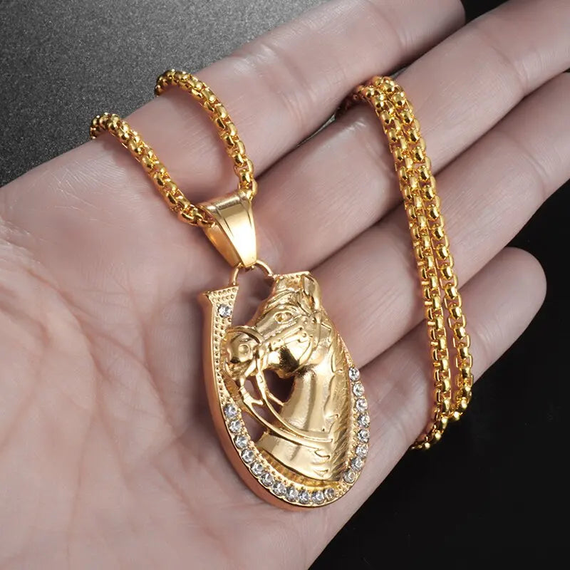 Horse Head Pendant Necklace