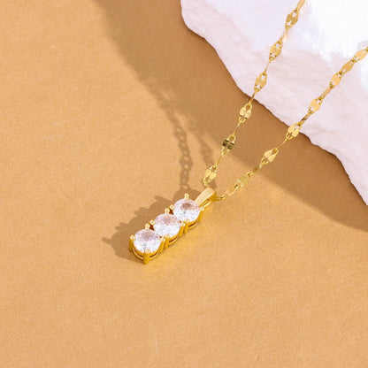 Zircon Crystal Pendant Necklace
