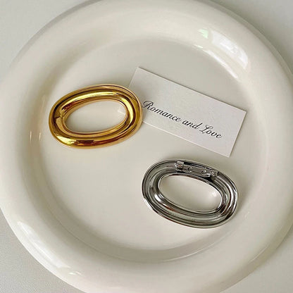 Geometric O Brooch Pin