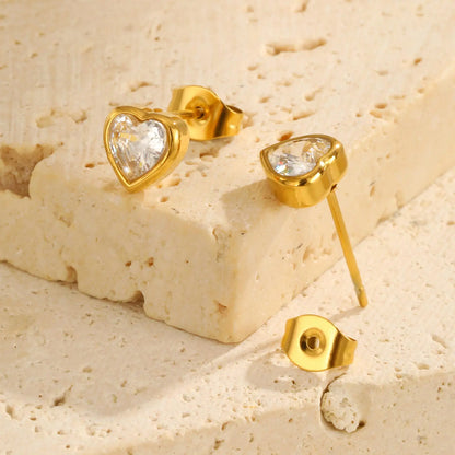 Lienne Heart Zircon Studs