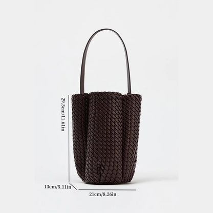 Mila Woven Bucket Bag