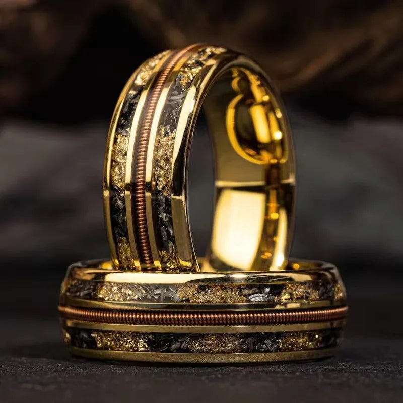 Guitar String Gold Ring