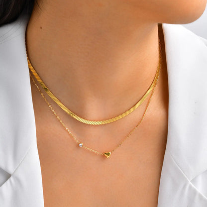 Ivy Heart Layered Necklace