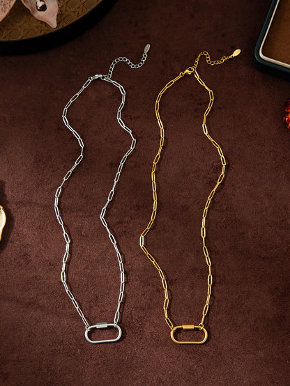 Elara Oval Link Necklace