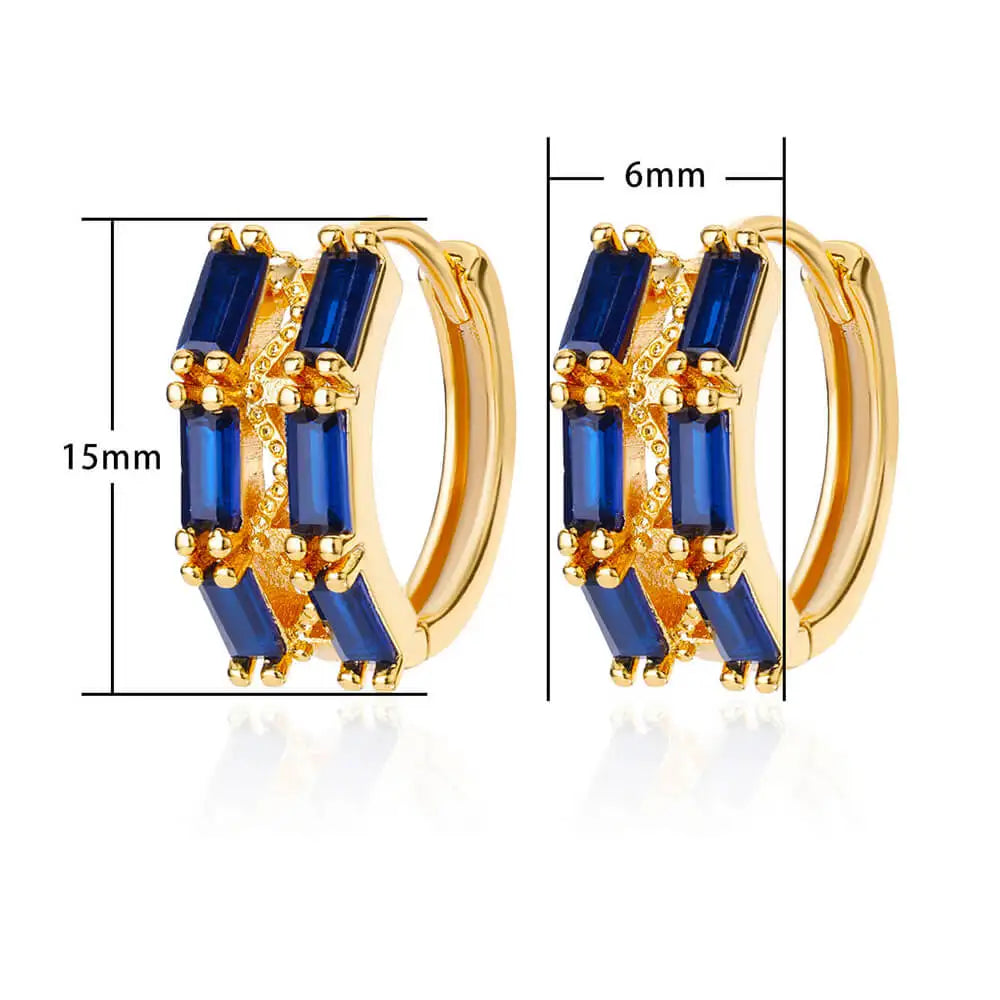 Aveline Blue Zircon Studs