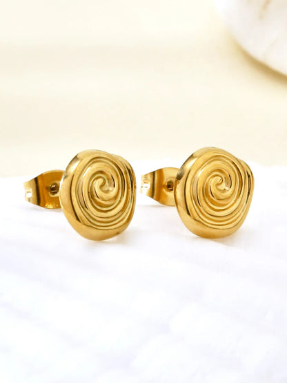 Maeve Spiral Disc Earrings