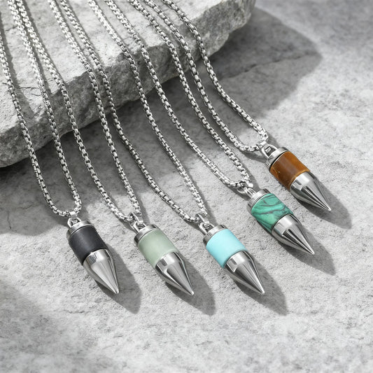 Titan Stone Bullet Necklace