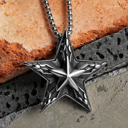 Star Pendant Stainless Steel Necklace
