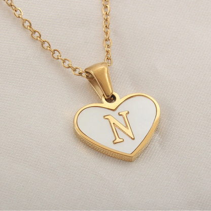 Mila Heart Initial Necklace