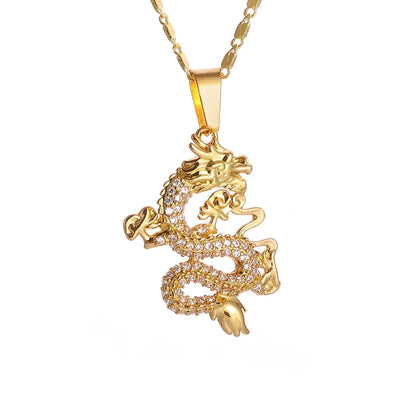 Zodiac Dragon Pendant Necklace
