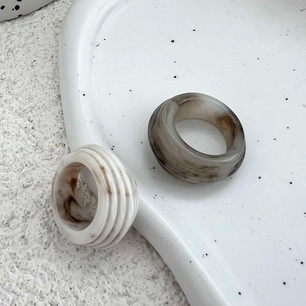 Viera Geometric Resin Ring