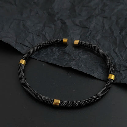 Braided Mesh Gold Bracelet