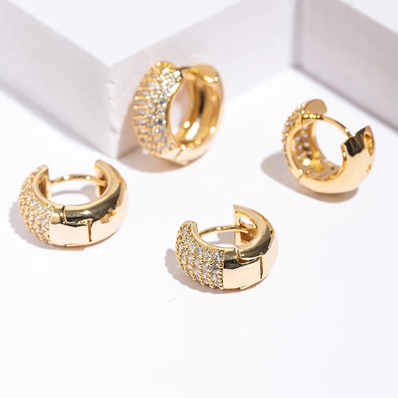 Sophie Zircon Hoop Earrings