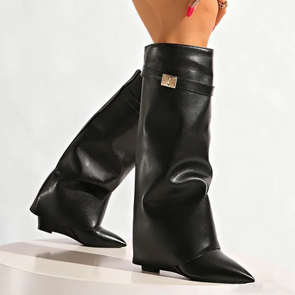 Ariana Leather Knee Boots
