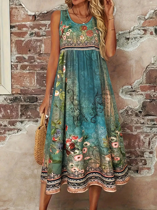 Boho Floral Midi Sundress