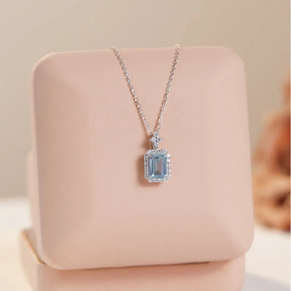 Topaz Sapphire Pendant Necklace