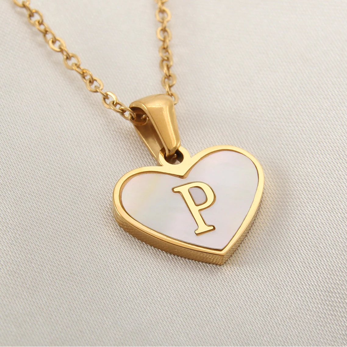 Mila Heart Initial Necklace