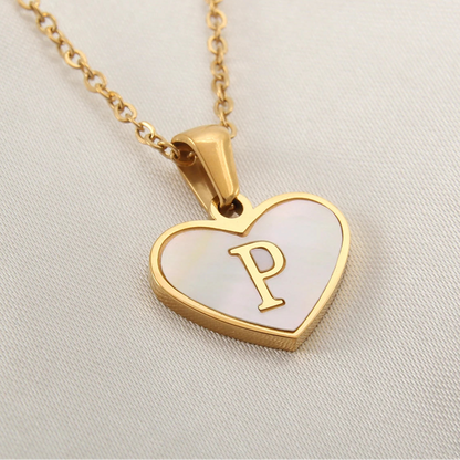 Mila Heart Initial Necklace