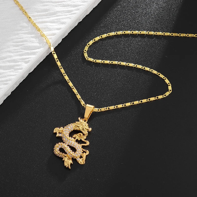Zodiac Dragon Pendant Necklace