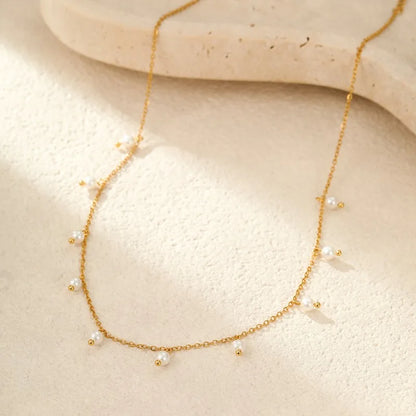 Celeste Pearl Fringe Necklace