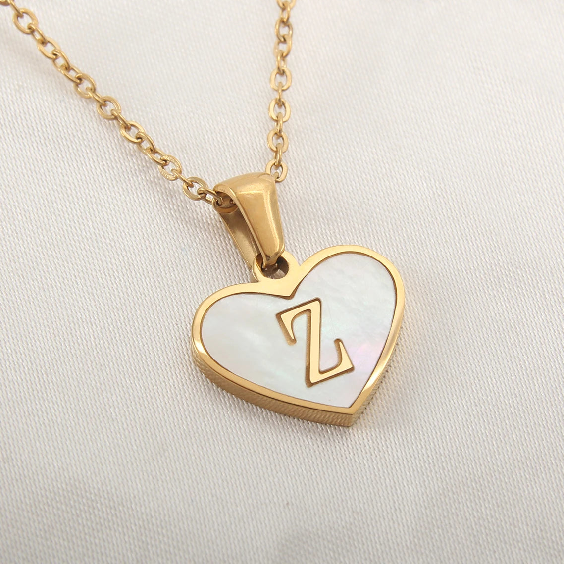 Mila Heart Initial Necklace