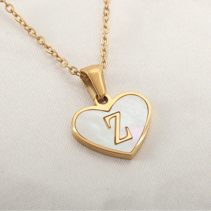 Mila Heart Initial Necklace