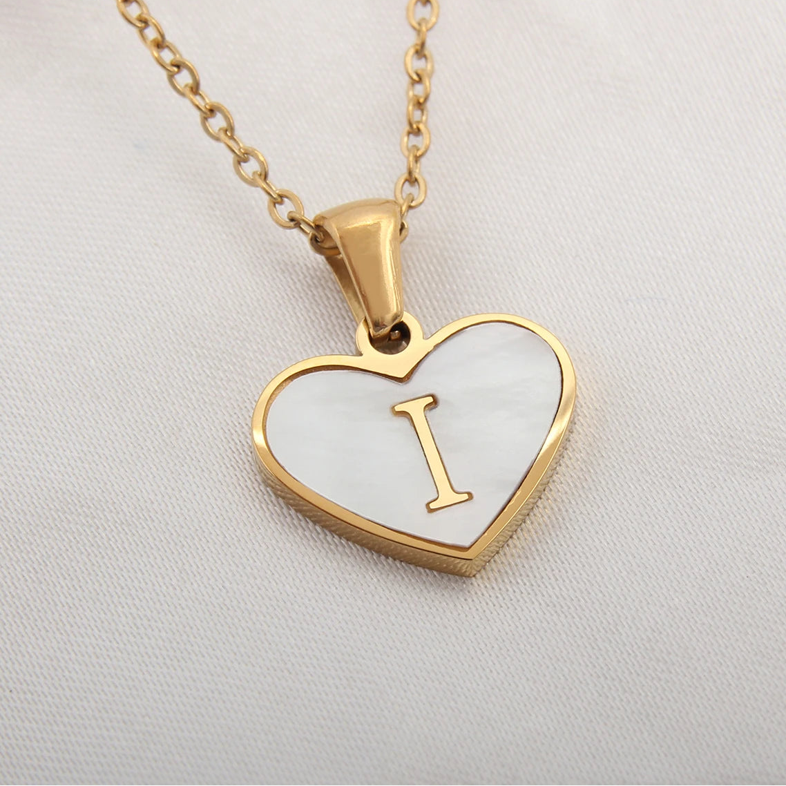 Mila Heart Initial Necklace
