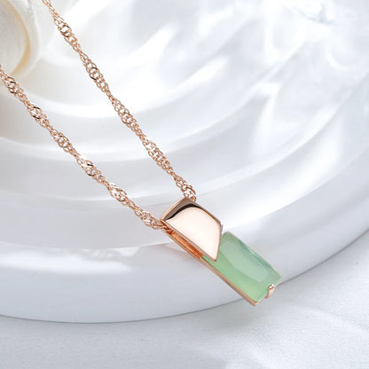 Mist Green Zircon Pendant Necklace