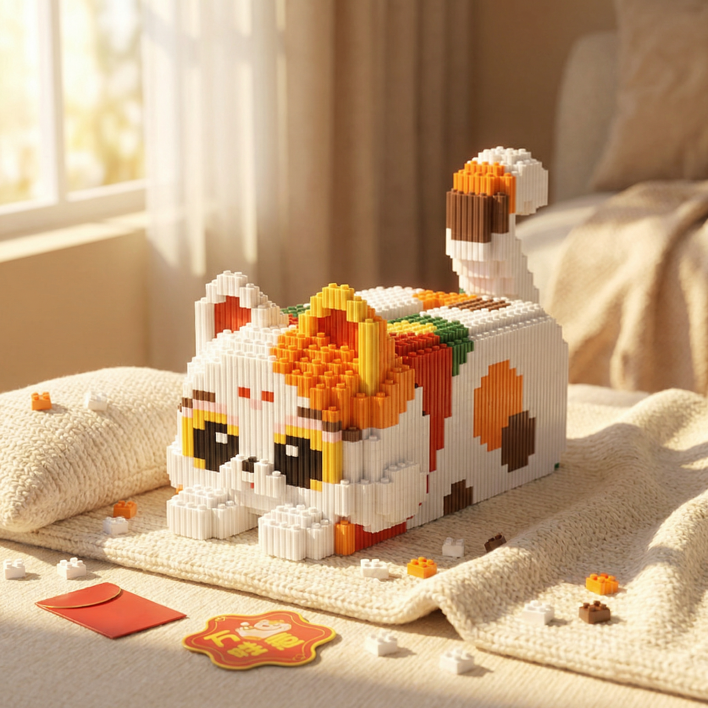 Brick Set - Laying Cat