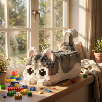 Brick Set - Laying Cat