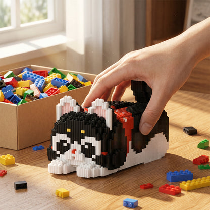 Brick Set - Laying Cat