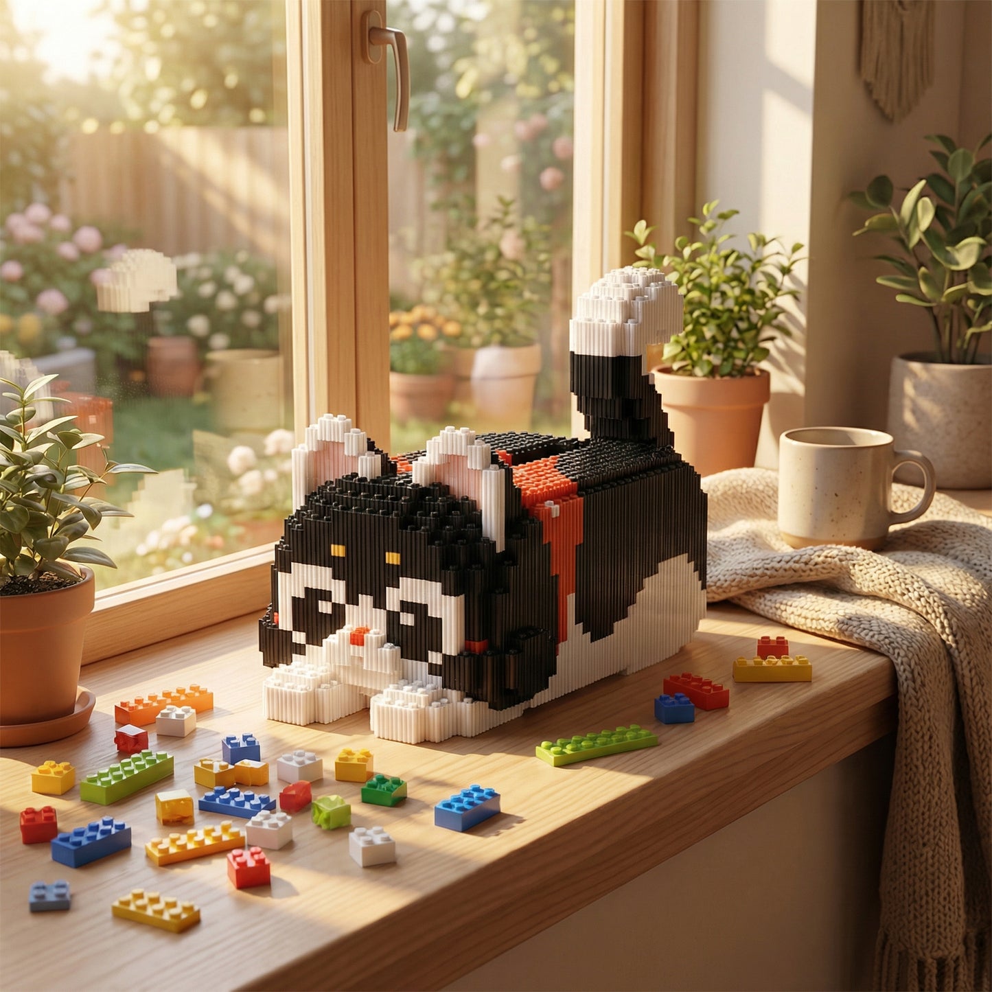 Brick Set - Laying Cat
