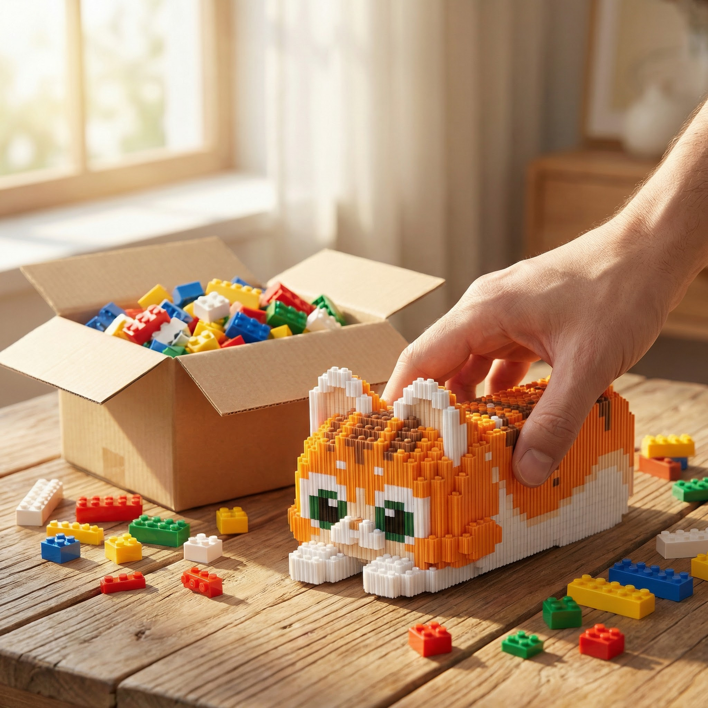 Brick Set - Laying Cat