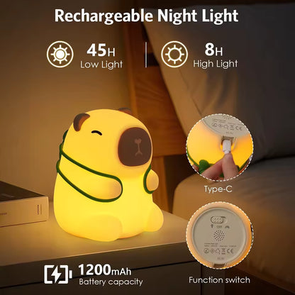 Cute Capybara Night Light